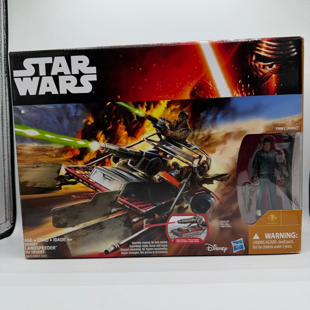 Star Wars The Force Awakens Desert Landspeeder Finn Jakku Figure Set Hasbro New